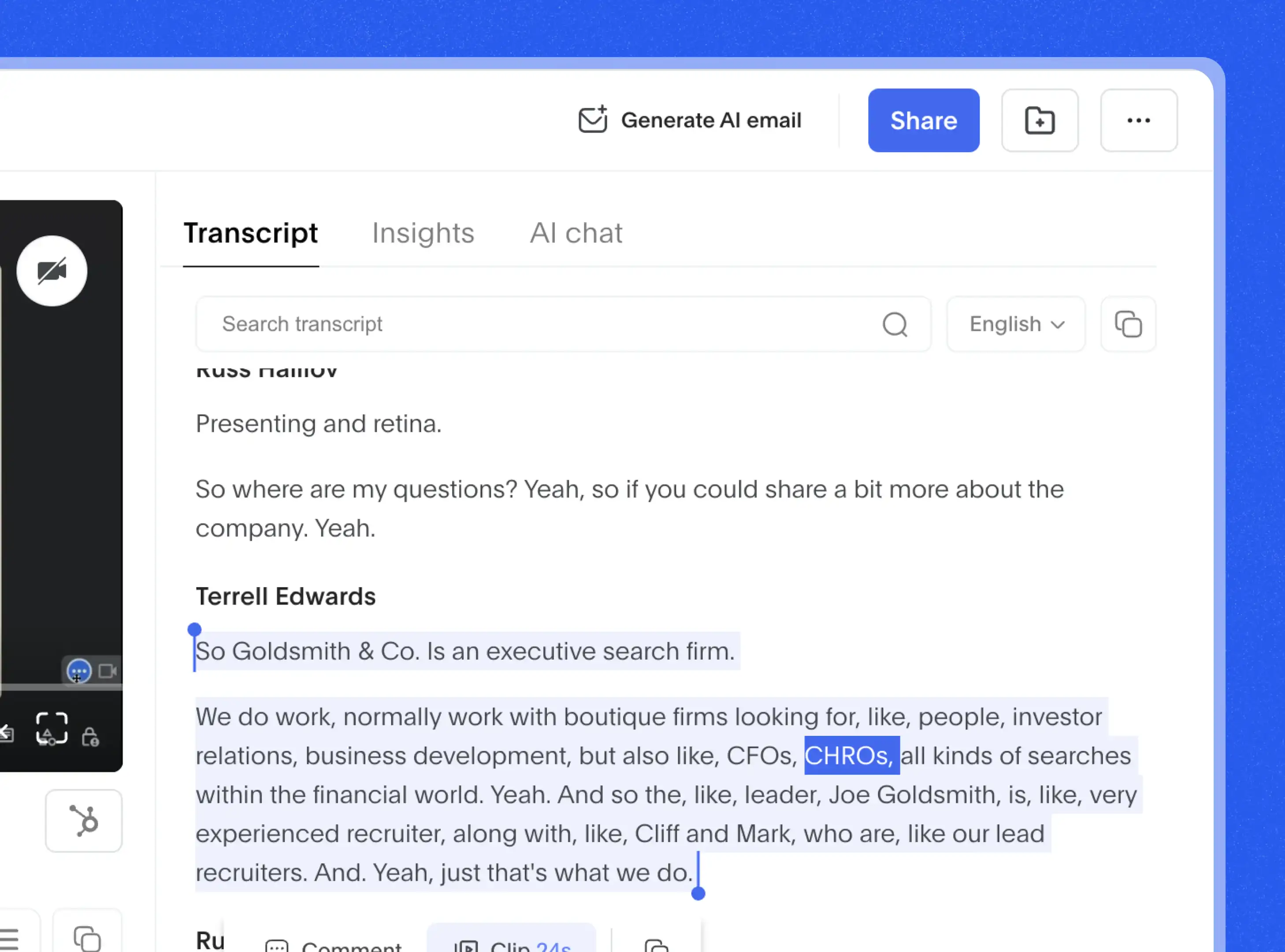 Voice memo to text